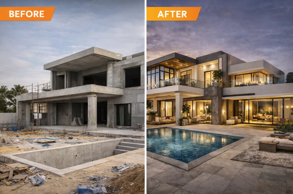 تصميم فلل وشقق سكنية فاخرة